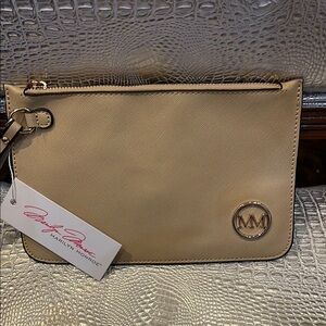 Marilyn Monroe Cream and Silver Croc-Embossed Bag NWT